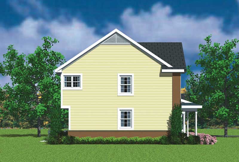 Home Plan Left Elevation of this 4-Bedroom,2391 Sq Ft Plan -137-1113