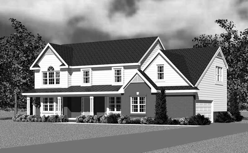 Home Plan Front Elevation of this 4-Bedroom,2391 Sq Ft Plan -137-1113