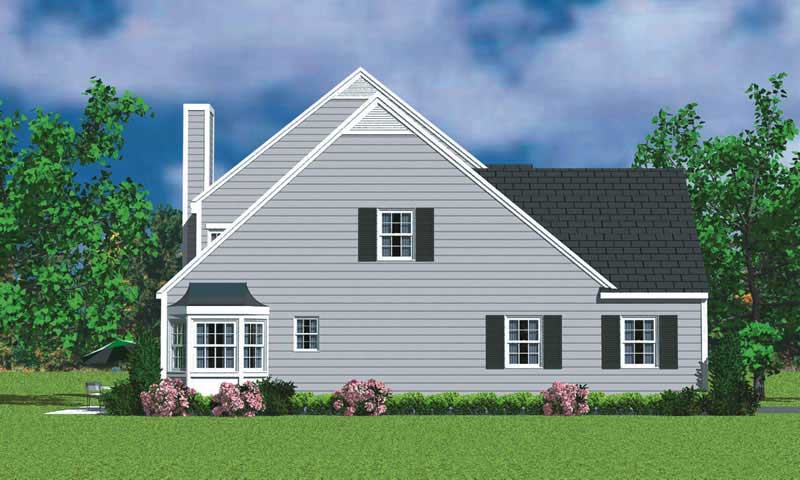 Home Plan Left Elevation of this 4-Bedroom,2057 Sq Ft Plan -137-1115