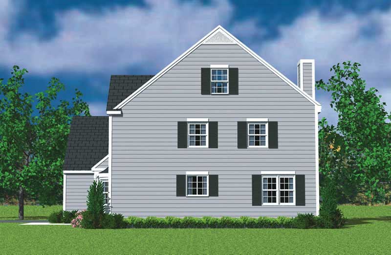 Home Plan Right Elevation of this 4-Bedroom,2057 Sq Ft Plan -137-1115