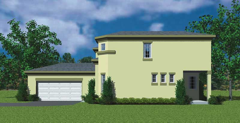 Home Plan Right Elevation of this 3-Bedroom,2091 Sq Ft Plan -137-1119