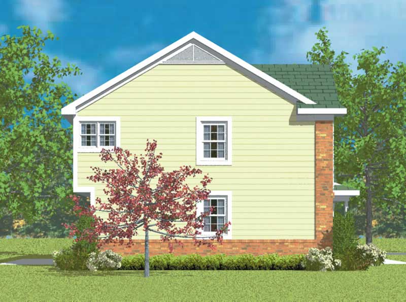 Home Plan Left Elevation of this 4-Bedroom,2299 Sq Ft Plan -137-1130