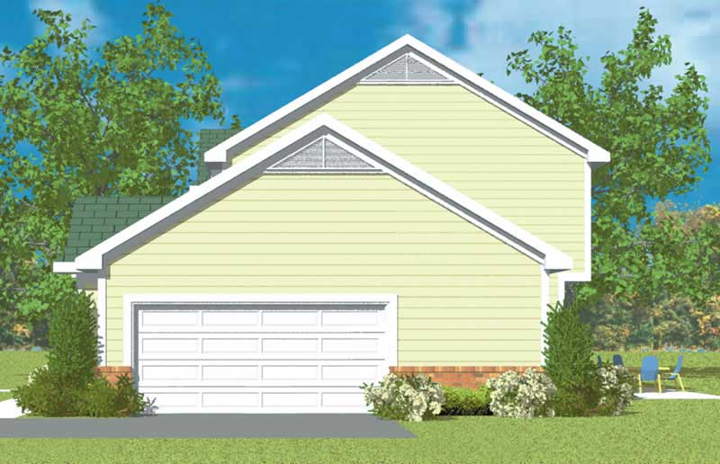 Home Plan Right Elevation of this 4-Bedroom,2299 Sq Ft Plan -137-1130