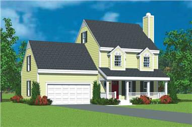 3-Bedroom, 1409 Sq Ft Country House Plan - 137-1131 - Front Exterior