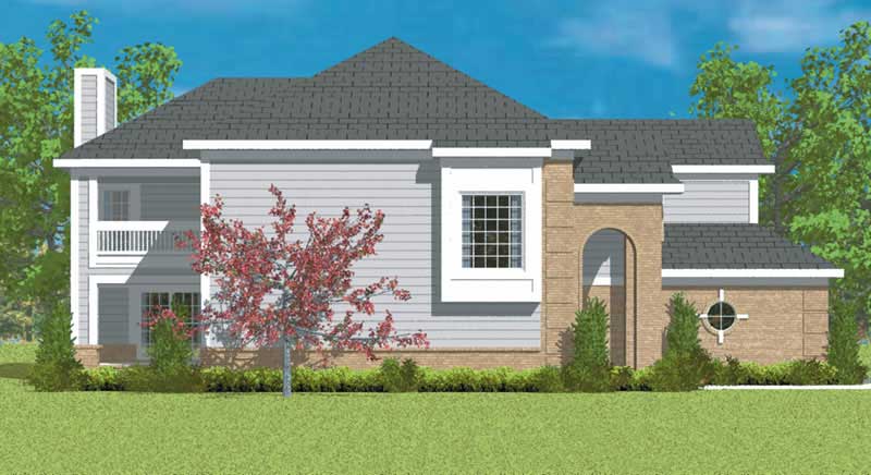Home Plan Left Elevation of this 3-Bedroom,2308 Sq Ft Plan -137-1132