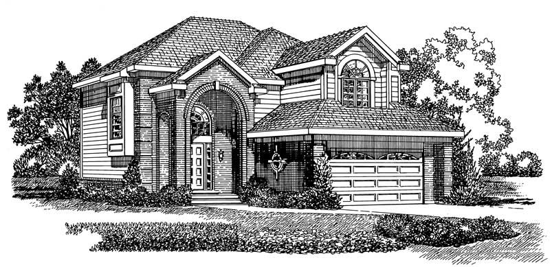 Home Plan Front Elevation of this 3-Bedroom,2308 Sq Ft Plan -137-1132