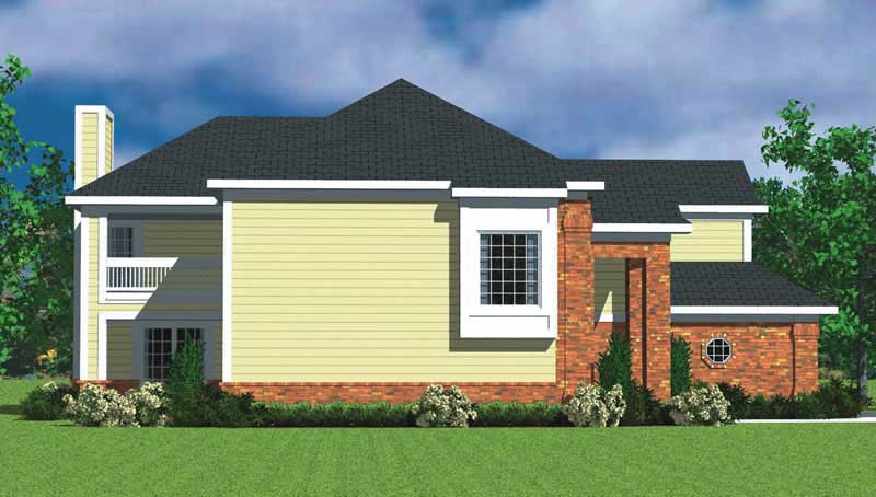 Home Plan Left Elevation of this 3-Bedroom,2308 Sq Ft Plan -137-1134