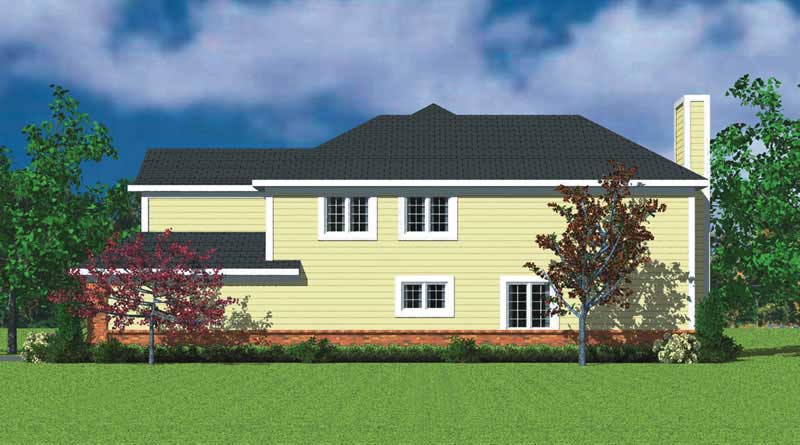 Home Plan Right Elevation of this 3-Bedroom,2308 Sq Ft Plan -137-1134