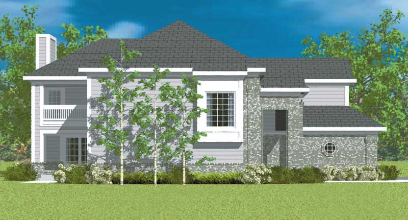 Home Plan Left Elevation of this 3-Bedroom,2308 Sq Ft Plan -137-1136