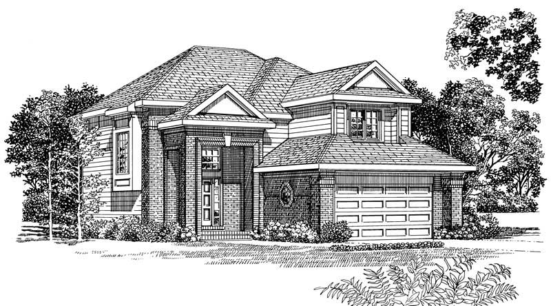 Home Plan Front Elevation of this 3-Bedroom,2308 Sq Ft Plan -137-1136