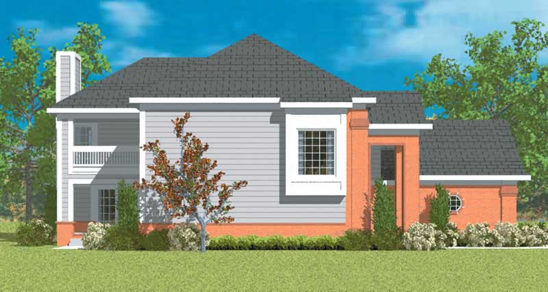 Home Plan Left Elevation of this 2-Bedroom,2152 Sq Ft Plan -137-1138