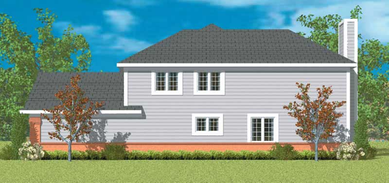 Home Plan Right Elevation of this 2-Bedroom,2152 Sq Ft Plan -137-1138