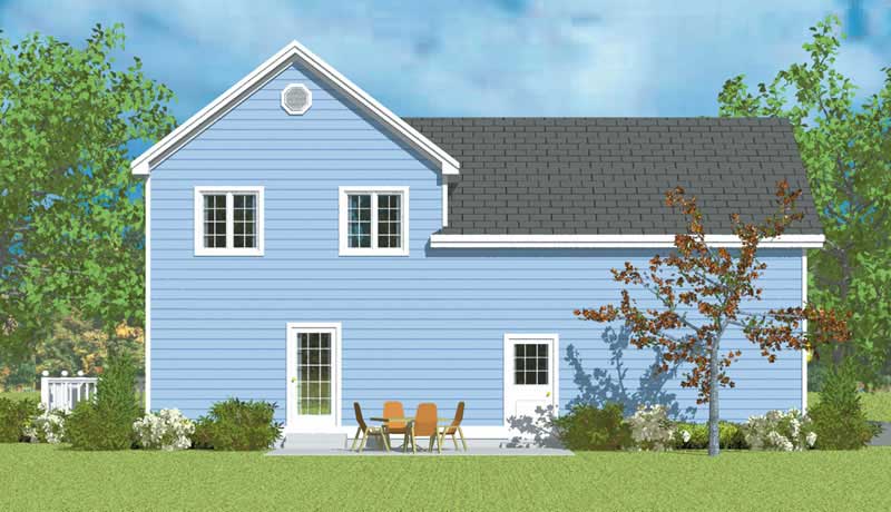 Home Plan Rear Elevation of this 3-Bedroom,1987 Sq Ft Plan -137-1139