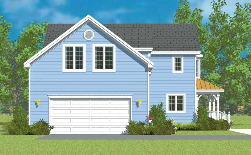 Home Plan Left Elevation of this 3-Bedroom,1987 Sq Ft Plan -137-1139