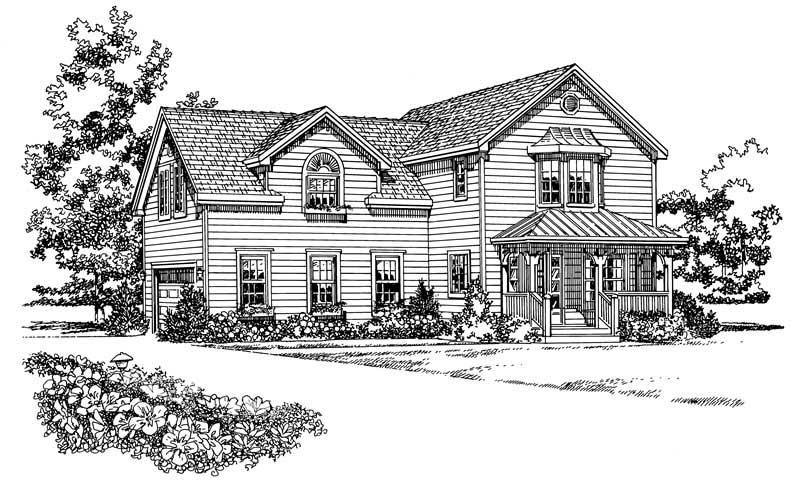 Home Plan Front Elevation of this 3-Bedroom,1987 Sq Ft Plan -137-1139