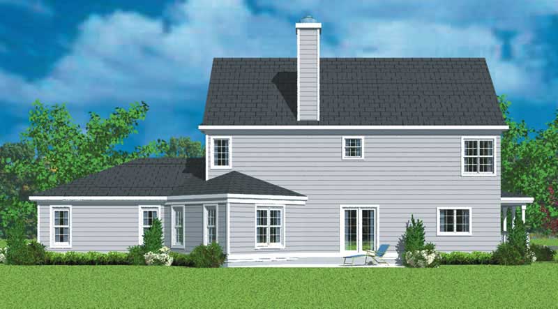 Home Plan Rear Elevation of this 3-Bedroom,2384 Sq Ft Plan -137-1142