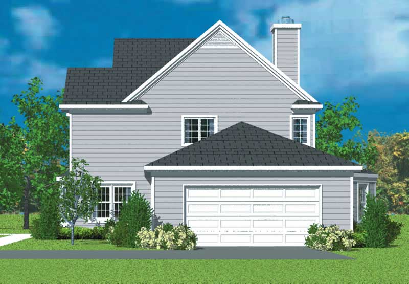 Home Plan Right Elevation of this 3-Bedroom,2384 Sq Ft Plan -137-1142