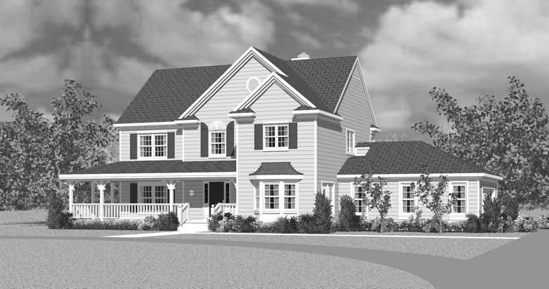 Home Plan Front Elevation of this 3-Bedroom,2384 Sq Ft Plan -137-1142