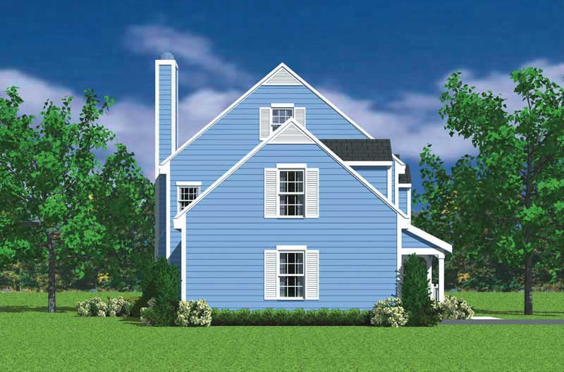 Home Plan Left Elevation of this 3-Bedroom,1559 Sq Ft Plan -137-1143
