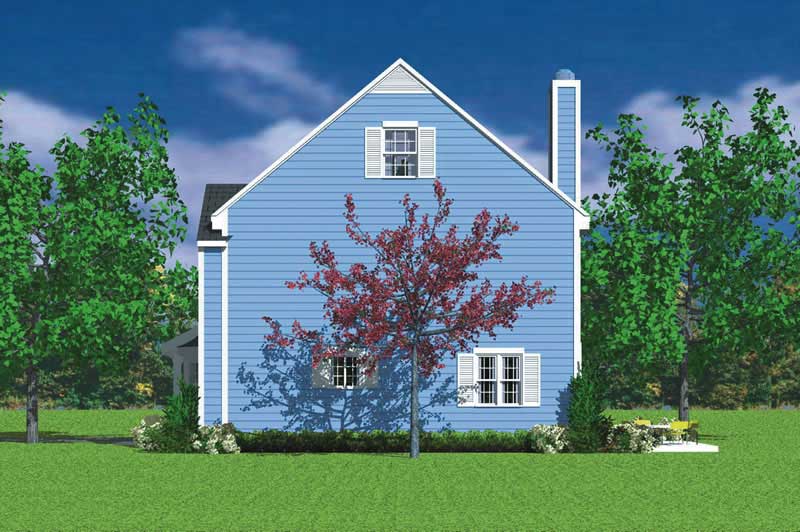 Home Plan Right Elevation of this 3-Bedroom,1559 Sq Ft Plan -137-1143