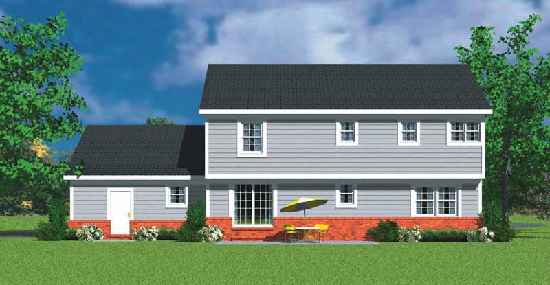 Home Plan Rear Elevation of this 3-Bedroom,2331 Sq Ft Plan -137-1145