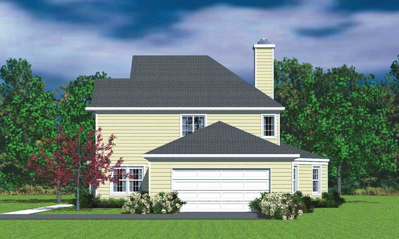 Home Plan Right Elevation of this 3-Bedroom,2331 Sq Ft Plan -137-1145