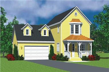 3-Bedroom, 1402 Sq Ft Country Home Plan - 137-1146 - Main Exterior