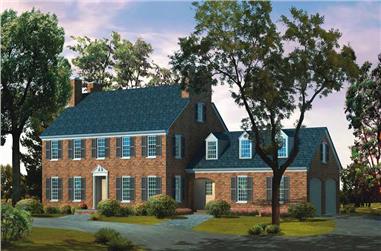 4-Bedroom, 3268 Sq Ft Colonial House Plan - 137-1151 - Front Exterior