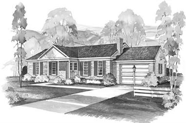 3-Bedroom, 1628 Sq Ft Colonial Home Plan - 137-1161 - Main Exterior