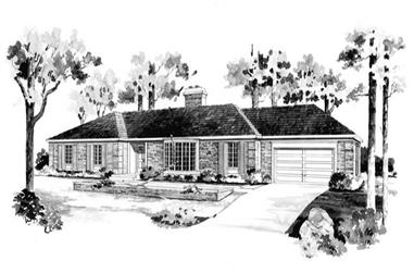 3-Bedroom, 2036 Sq Ft Ranch Home Plan - 137-1162 - Main Exterior