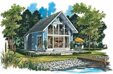 2-Bedroom, 1059 Sq Ft Contemporary Home Plan - 137-1163 - Main Exterior