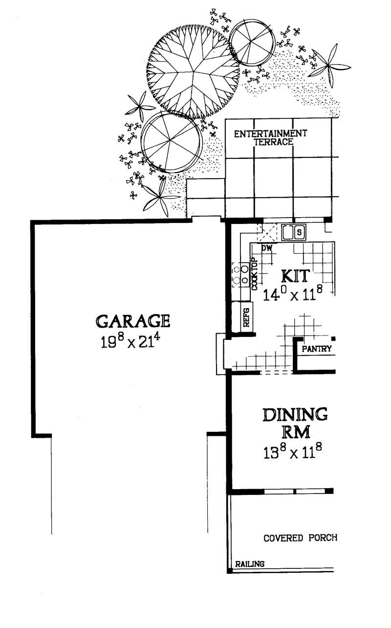 Floor Plan Garage of Country Plan #137-1164