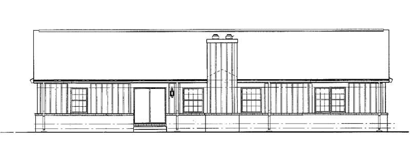 Home Plan Rear Elevation of this 3-Bedroom,2076 Sq Ft Plan -137-1176