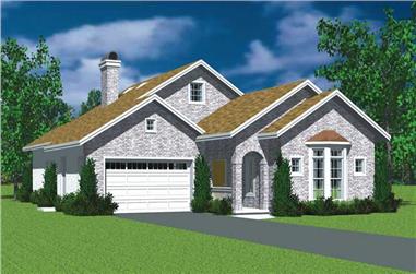 3-Bedroom, 2000 Sq Ft Country House Plan - 137-1179 - Front Exterior