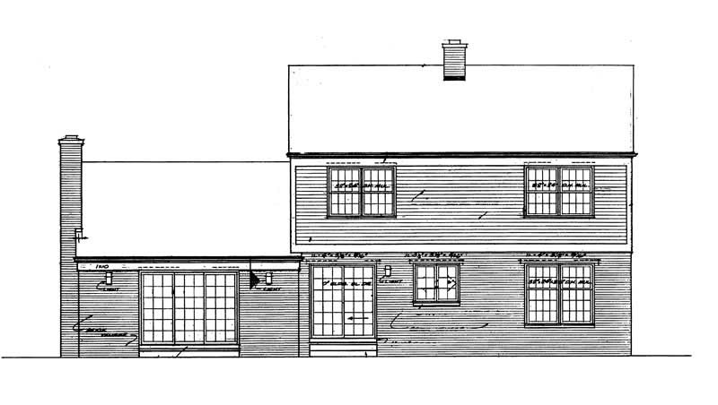 Home Plan Rear Elevation of this 4-Bedroom,2180 Sq Ft Plan -137-1188