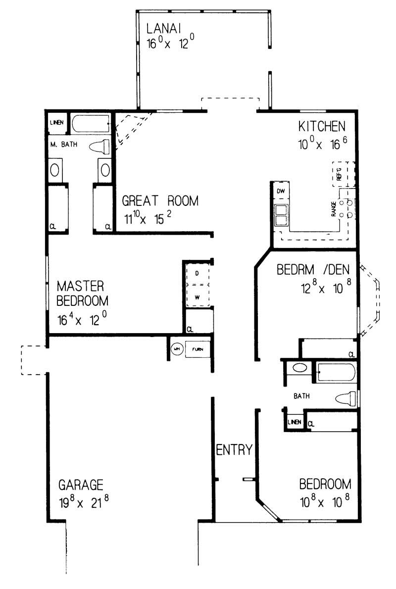 Floor Plan First Story of Mediterranean Plan #137-1189