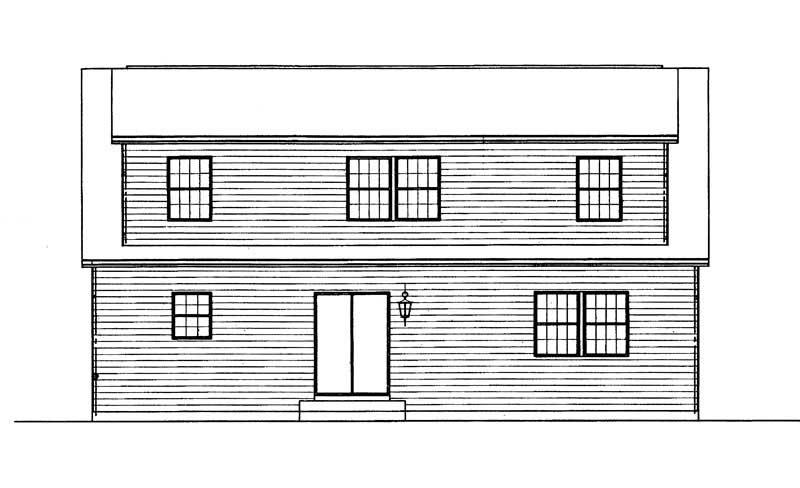 Home Plan Rear Elevation of this 3-Bedroom,2107 Sq Ft Plan -137-1193
