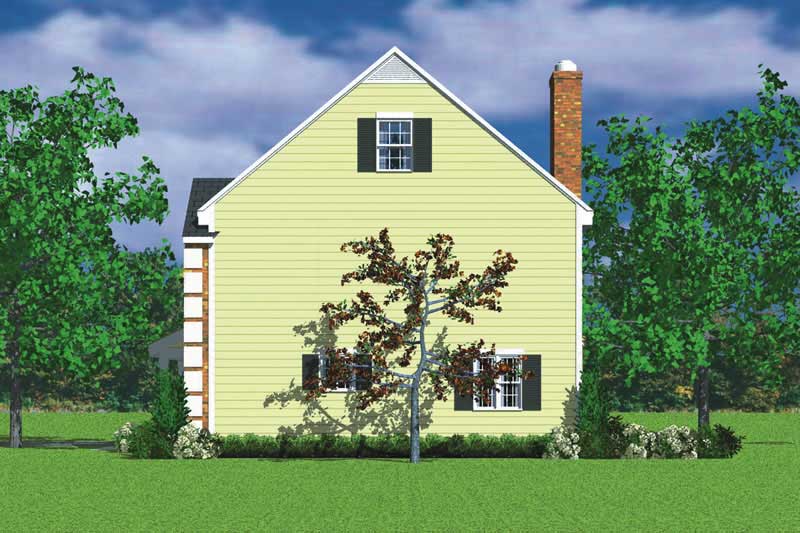 Home Plan Right Elevation of this 3-Bedroom,1563 Sq Ft Plan -137-1199