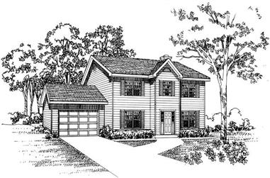 4-Bedroom, 1897 Sq Ft Colonial House Plan - 137-1201 - Front Exterior