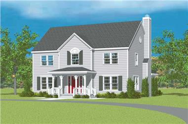 4-Bedroom, 2271 Sq Ft Country House Plan - 137-1208 - Front Exterior