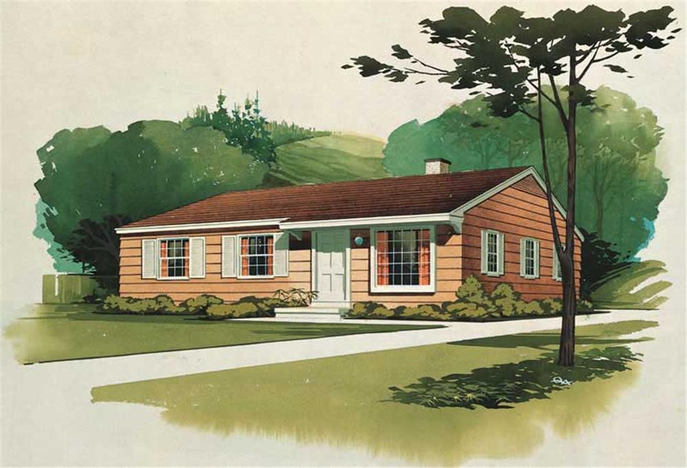 Front elevation of Country home (ThePlanCollection: House Plan #137-1209)