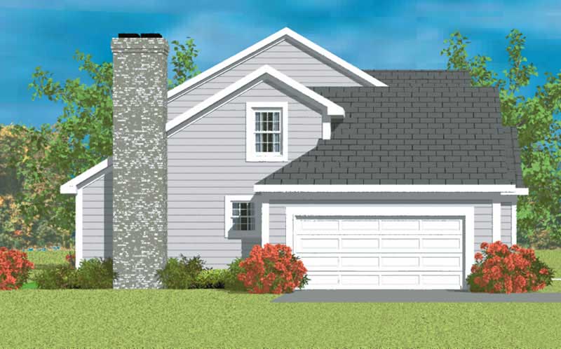 Home Plan Left Elevation of this 3-Bedroom,2024 Sq Ft Plan -137-1214
