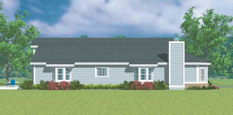 Home Plan Left Elevation of this 3-Bedroom,1968 Sq Ft Plan -137-1223