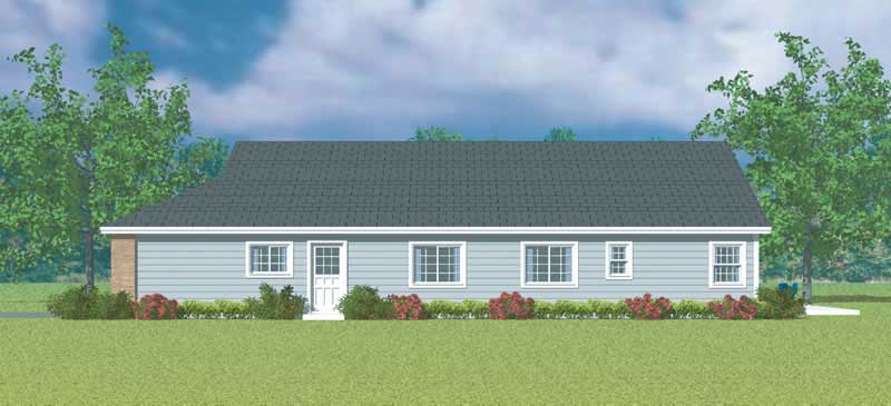 Home Plan Right Elevation of this 3-Bedroom,1968 Sq Ft Plan -137-1223