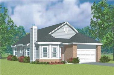 3-Bedroom, 1968 Sq Ft Bungalow House Plan - 137-1223 - Front Exterior