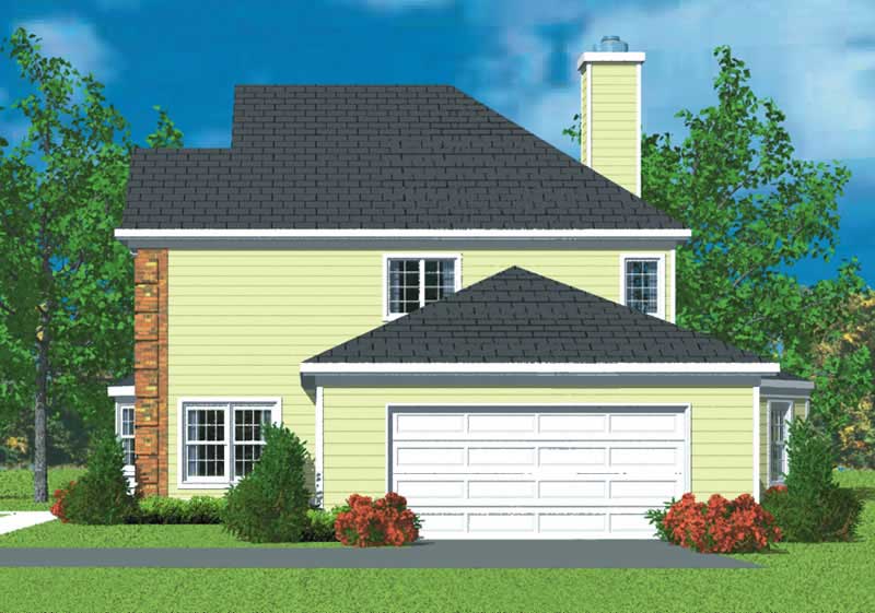 Home Plan Right Elevation of this 3-Bedroom,2405 Sq Ft Plan -137-1225