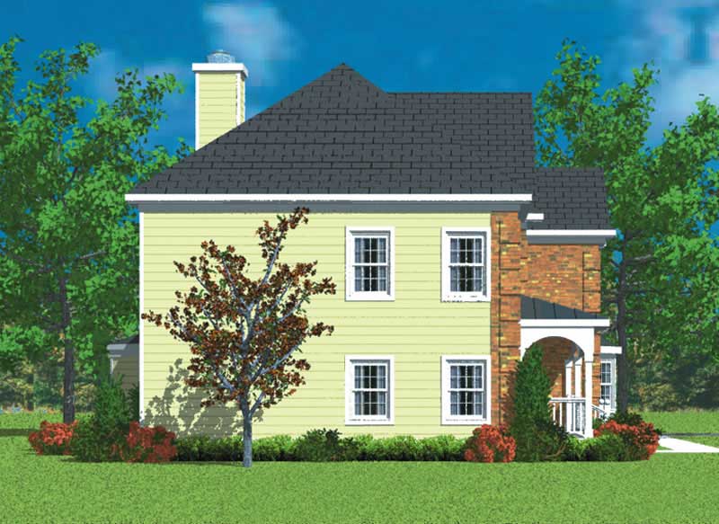 Home Plan Left Elevation of this 3-Bedroom,2405 Sq Ft Plan -137-1225