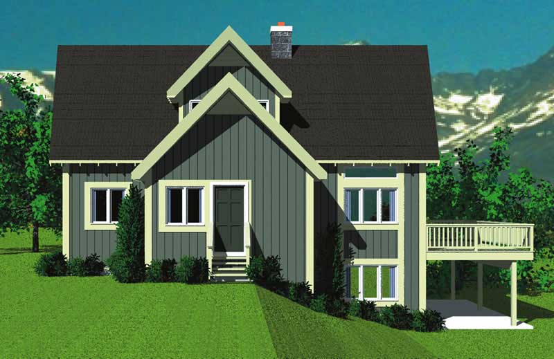 Home Plan Right Elevation of this 3-Bedroom,1831 Sq Ft Plan -137-1226