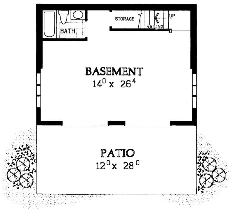 Floor Plan Basement of Contemporary Plan #137-1226