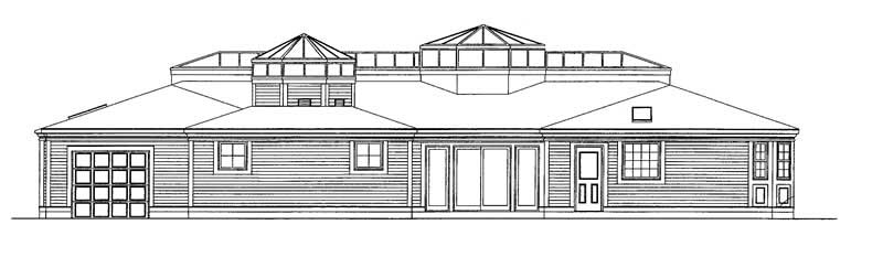 Home Plan Rear Elevation of this 3-Bedroom,3163 Sq Ft Plan -137-1228